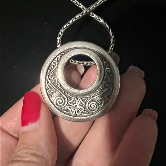 Brighton Elegant Silver Necklace and Earring Set - Picture 2 of 4